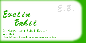 evelin bahil business card